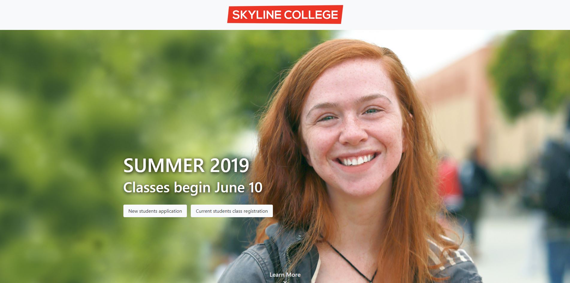 Skyline College Splash Page